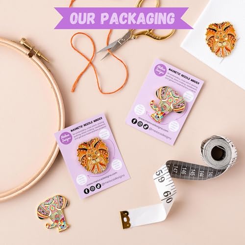 Image of Meloca Designs Needle & Thread Needle Minder for Cross Stitch, Embroidery, Needlepoint, Sewing, Quilting, Needlework and Haberdashery