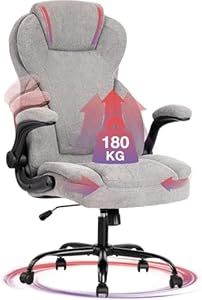 Centilab Ergonomischer Bürostuhl 180KG Schreibtischstuhl Drehstuhl aus Stoff Computerstuhl ohne Fußstütze für Home Office & Büro