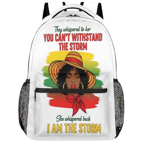 Mochila de viaje juvenil con frase motivacional ideal para el campus universitario