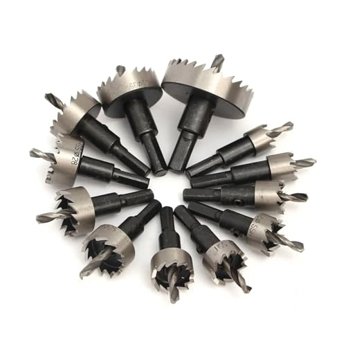 Set de brocas HSS 12 piezas 15-50 mm para madera y metal miniatura 6