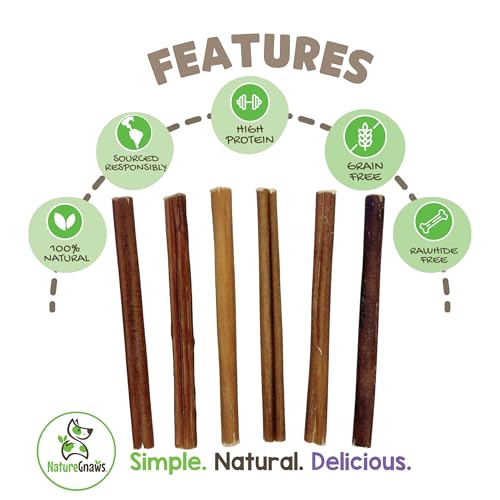 Nature Gnaws B06XRX23M2 Small Bully Sticks For Dogs 5-6 Inch thumb #1