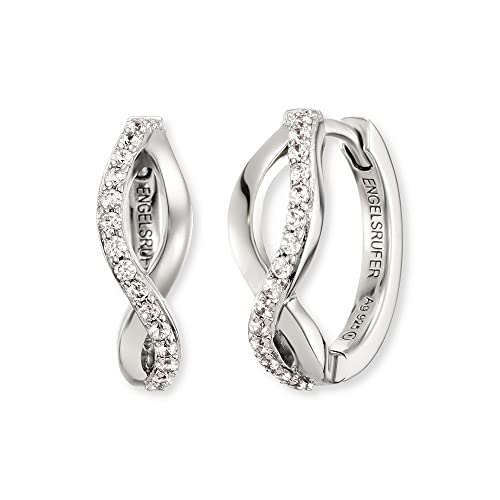 Engelsrufer Damen Creolen Paradise aus Sterling Silber, Zirkonia, Clipverschluss