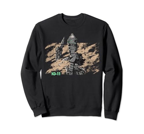 Sweatshirt Star Wars IG-11 fini haut de gamme avec portrait texturé The Mandalorian