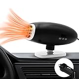 Tragbare Autoheizung 2 in 1 Auto Heizung Entfroster 12V 150W Auto Heizung & Kühlventilator Entfroster Auto Heizlüfter Defroster 360° Drehbar Auto Windschutzscheiben Demister Stecker Zigarettenanzünde