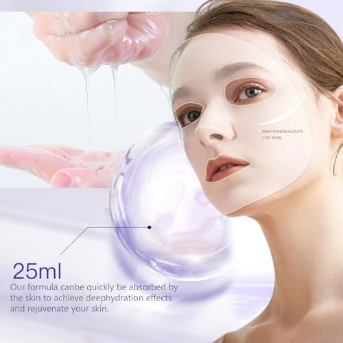 Sheet Mask, Niacinamide & Hyaluronic Acid Face Mask Set, Hydrating Face Mask, Evens Skin Tone Face Masks Skincare,Face Masks Beauty For Dehydrated, Dull and Tired Skin, 5PC - Image 7