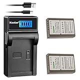 Kastar Battery (X2) & LCD Slim USB Charger for Olympus BLN-1, BCN-1, BLN1 and Olympus OM-D E-M1, OM-D E-M5, Pen E-P5 Digital Camera