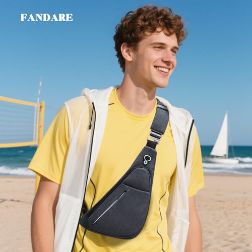 Unisex Sling Bag Men Chest Pack with Reflective Strips Women Motorcycle Crossbody Sling Bag Cover Pack Shoulder Carry Body Wallet for Hiking Running Cycling Outdoor Travel Daypacks Black Left2