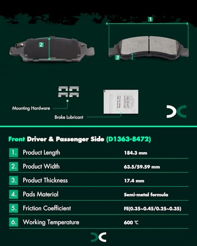 Image of SCITOO Brake Kits Front Rear Brake Rotors Brake Pad:55097;55133;D1363;D1707 | Fit For Cadillac For Escalade,For Escalade ESV,For Chevrolet For Silverado 1500,For Suburban,For Tahoe