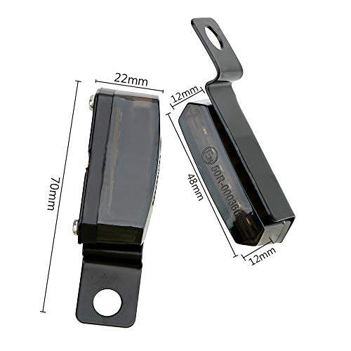 Image of ANKIA 2PCS 12V Universal Motorcycle Mini Flowing LED Turn Signal Indicator Blinker Light Brake Clutch Lever Flasher For Harley Honda Suzuki Kawasaki Yamaha Cafe Racer Cruiser ATV Motocr (Black)