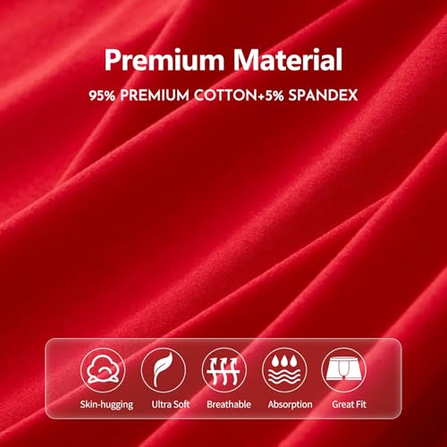 POWER UNICO FLOWER Trendy Boy Boys Christmas Cotton Boxer Briefs Underwear 2-12 Years 4-Pack Red colour3