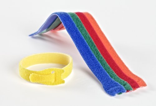 Image of Velcro Brand VEL60250 Velcro Adjustable Ties (5), Multi-Colour, 12mm x 20cm-5Pk, Set of 5 Pieces