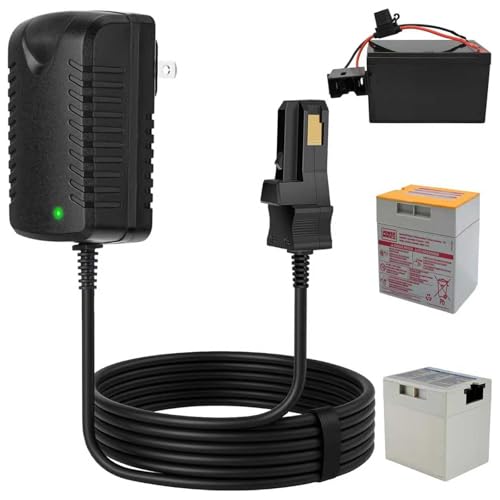 12V Battery Charger for Power Wheels Gray Orange Top