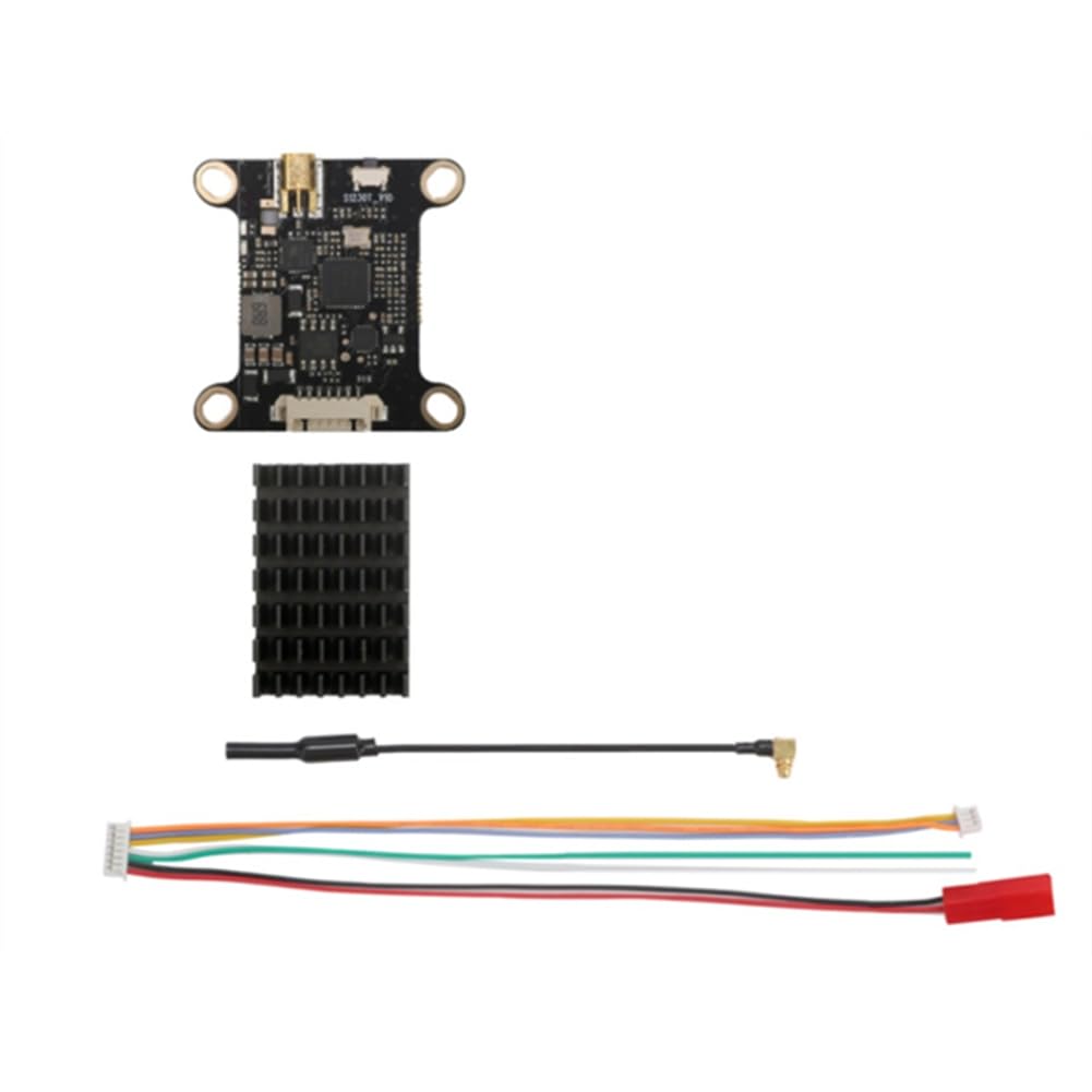 Transmisor FPV VTX Ajustable de 1,6 W, 48 Canales, 4,9 GHz A 5,8 GHz, 1600 MW, 7-32 V, para Drones RC FPV de Alcance y Cuadricópteros con Chasis Reforzado