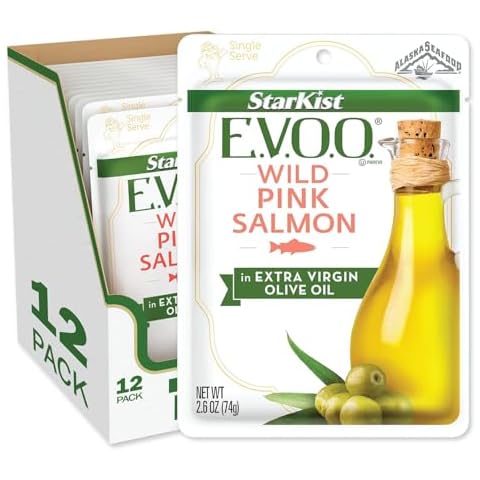 StarKist E.V.O.O. Wild-Caught Pink Salmon, 2.6 Oz, Pack of 12 Cover