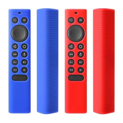 [2 Pack] Silicone Protective Cover for NVIDIA Shield TV Pro/4K HDR Remote Controller Series, Light Weight Kids-Friendly Silicone Skin Anti-Slip/Shockproof with Hand Strap (Red & Blue)