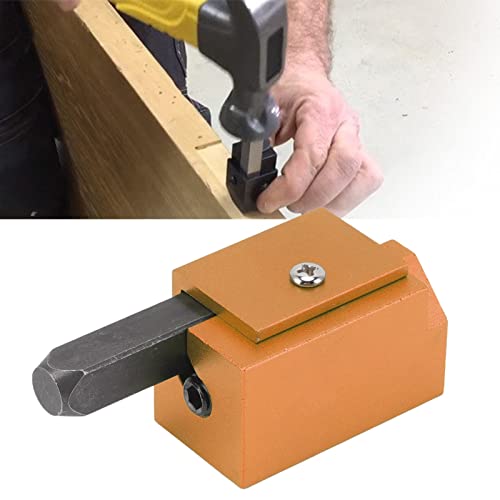 Square Quick Cutting Corner Chisel, Right Angle Corner Chisel Embedded Hinge Door Lock Groove Woodworking Tools (Gold)