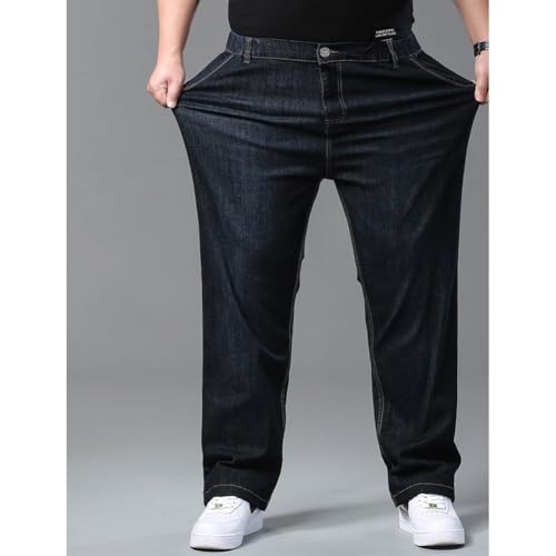 Men's Relaxed Fit Straight Leg Jean Elastic Waist Denim Pants 29-462