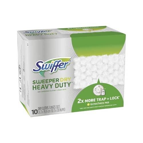 Swiffer 77136 Dry Sweeping Cloths, Heavy-Duty, 10-Ct. - Quantity 4 #TOP7