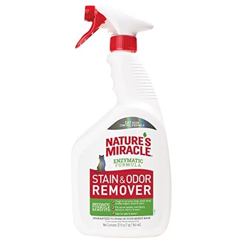 Nature’s Miracle Cat Stain and Odor Remover With New Odor Control Formula 32 Ounce Spray Cover