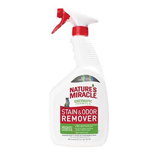 Nature's Miracle Cat Stain and Odor Remover With New Odor Control Formula 32 Ounce Spray