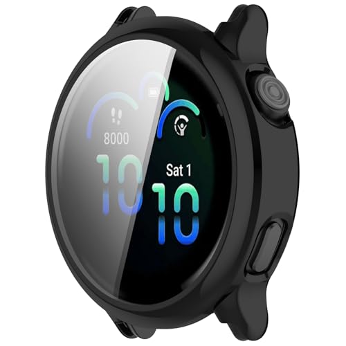 Coque Garmin Vivoactive 6 souple intégrale noire avec découpes de précision en TPU