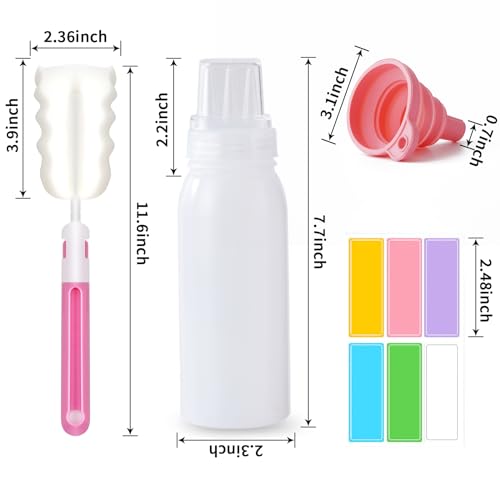 Werduoland 3 Hole Plastic Condiment Squeeze Bottles, 3 Pcs 13oz by Werduoland - Used condition - Image 3