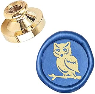 CRASPIRE Wax Seal Stamp Head Owl Removable Sealing Brass Stamp Head for Creative Gift Envelopes Invitations Cards Decoration
