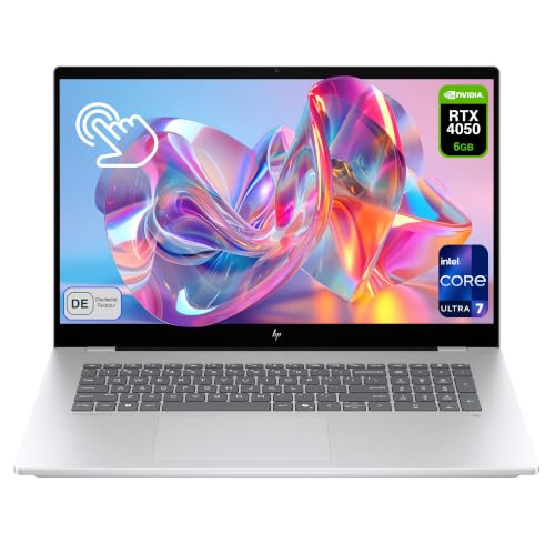 HP OmniBook 7 Next Gen AI 17, Intel Core Ultra 7 258V, 32 GB LPDDR5x RAM, 2 TB PCIe SSD, 17,3″ FHD IPS Touchscreen (1920×1080), NVIDIA RTX 4050 6 GB, DE Tastatur, Windows 11 Home, Silber
