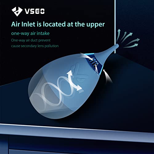 Vsgo V-B012E Camera Cleaning Blower With Filter, Tumbler Design Lens Cleaning Blower Compressed Air Compatible For Nikon Sony Canon Digital Camera Lens & Sensor Cleaning (Blue Black) #TOP3