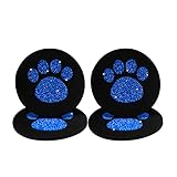 4 Pack Car Cup Holder Coasters, 2.75In Bling Paw Print Car Cup Holder Coaster, Cute Car Assecories for Women Men, Cup Mat for Most Car Interior