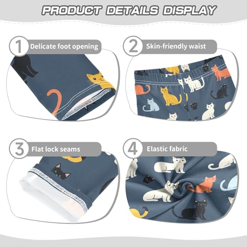 Funny Cat Animal Girls Casual Leggings for Kids Printed Long Pant Bottoms Stretch and Soft3