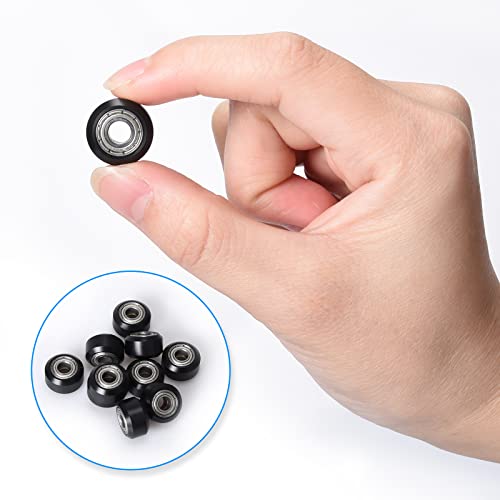 Biqu 3D Printer Wheel, 10Pcs 3D Printer Pom Pulley Wheels Plastic Pulley Passive Round Wheel With Liner Bearing For Creality Ender 3, Ender 3 V2, Cr-10, Cr-10S Series 3D Printer #TOP4