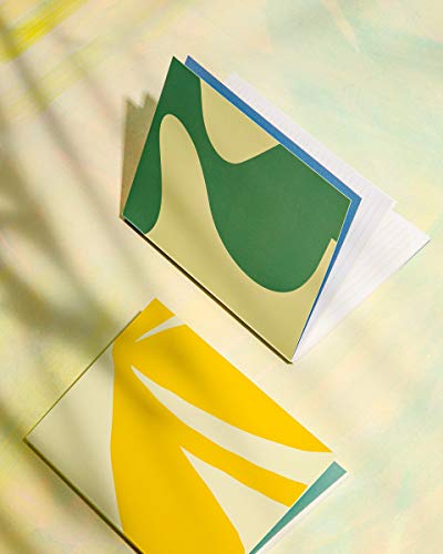 Carnet de notes ligné Poketo format 14,6 x 21,6 cm cahier jaune écriture