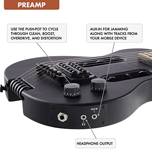 Traveler Guitar 6 String Solid-Body Electric Guitar, Right, Black Matte (Eg1B Bkm) #TOP3