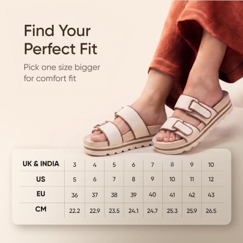 Image of Frido Women's Arch Support Wedge Sandals, Orthopedic Cushioned Platform Heels with Anti-Slip Sole, Comfortable Slip-On Footwear for Office, Travel, Daily Wear & Long Standing | Available in 3 Style- Buckle Strap, Velcro Strap & Classic Styles