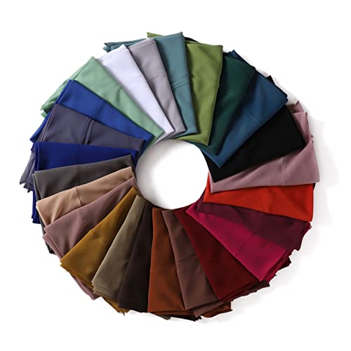 Yizelli Triangle Chiffon Scarf Fashion Solid Color Hijab Church Veil Head Covering4