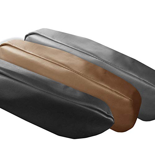 Image of FH Group Premium Faux Leather Armrest Cover Semi-Universal Fit, One Pair, Set of 2 Tan