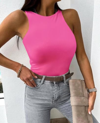 Image of EUYZOU Women Shapewear Tummy Control Tank Tops Seamless Compression Tops Body Shaper Camisole