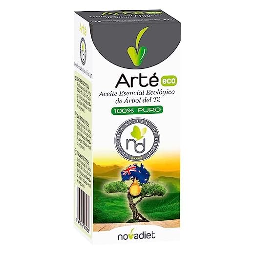 Novadiet - ARTÉ ECO 30 ML - Aceite Esencial de Árbol del Té - Ayuda en Prevención de Pediculosis, Alivio del Cuero Cabelludo, Cuidado de Piel Acnéica y más - Envase de 30 ml