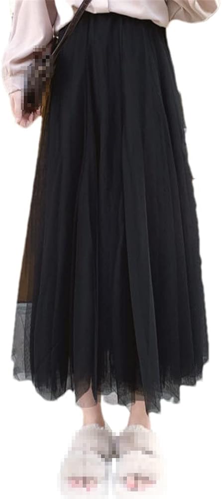 YULUOSHA Crinoline Jupon 6 Cerceaux Longueur Au Sol Pour Robe De Mariée, Noir , M