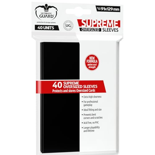 Ultimate Guard Supreme Oversize Card Sleeves (40 Piece), Black