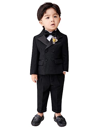 Costume trois pièces garçon smoking à double boutonnage premium
