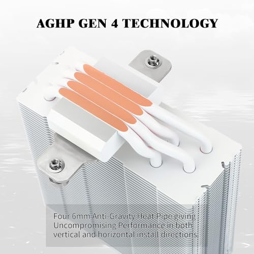 Image of Thermalright Assassin Spirit 120 EVO WHITE ARGB CPU Cooler Air With 4x6mm HeatPipes, TL-S12W-S PWM Fan Heatsink CPU Cooler,156mm High, for AMD:AM4 AM5 /Intel 1700 /1150 /1151 /1200(AS120 EVO WHITE ARGB)