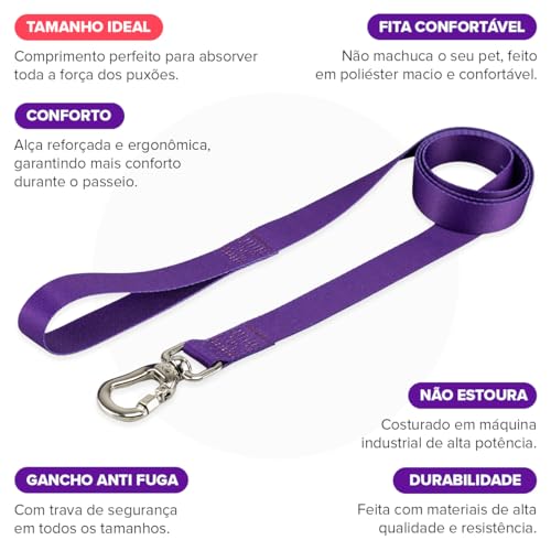 Basic Pet Coleira Peitoral Com Guia Para Cachorro Cães Modelo Tradicional H Tamanho Porte Grande Méd
