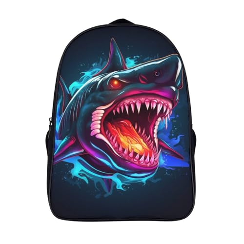 Mochila escolar de tiburón impermeable para estudiantes de primaria y secundaria 40x28x16cm
