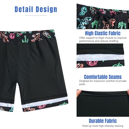 Cozople Mens Swim Trunks 7Inch with Compression Liner Quick Dry Swimsuit Swim Shorts Phone Pocket Swimwear3