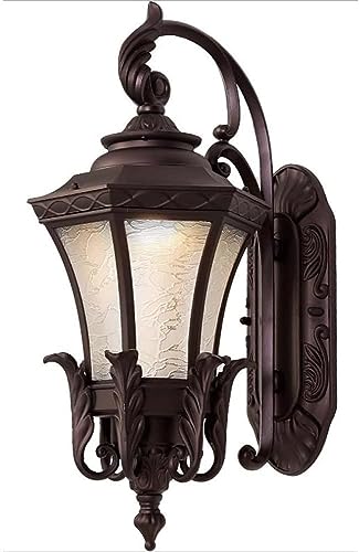 Applique extérieure vintage en aluminium et verre transparent pour jardin