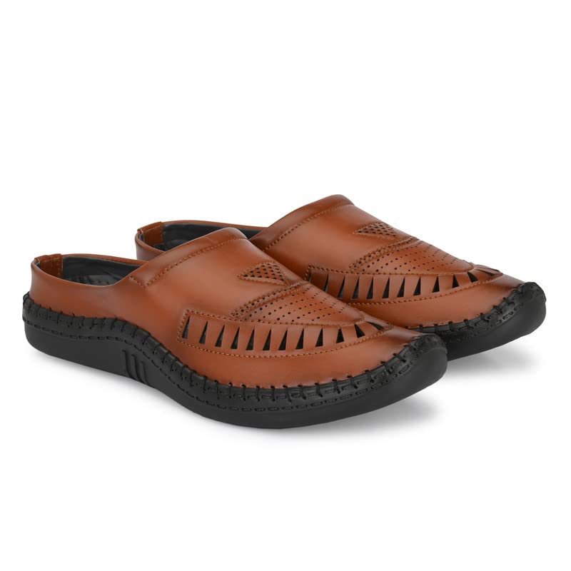 POS Tan Synthetic Leather Cut Sandals for Men - 09 UK (B0BXHJX8LX) Amazon Price History, Amazon Price Tracker