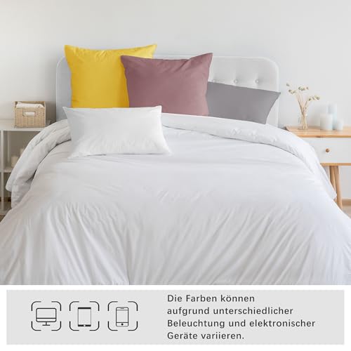ATsense 2er Set Kissenbezug 50x50 cm - 100% Baumwolle, Hellgrau Kopfkissenbezug Weich und Hypoallergen, ÖkoTex Zertifiziert… – Ansicht 3