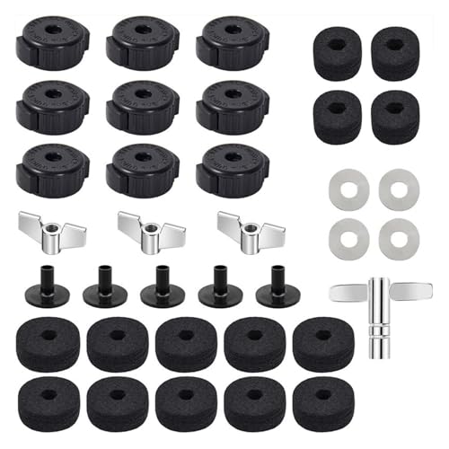 Kit entretien percussions pour studio et scène, rondelles et feutres de rechange
